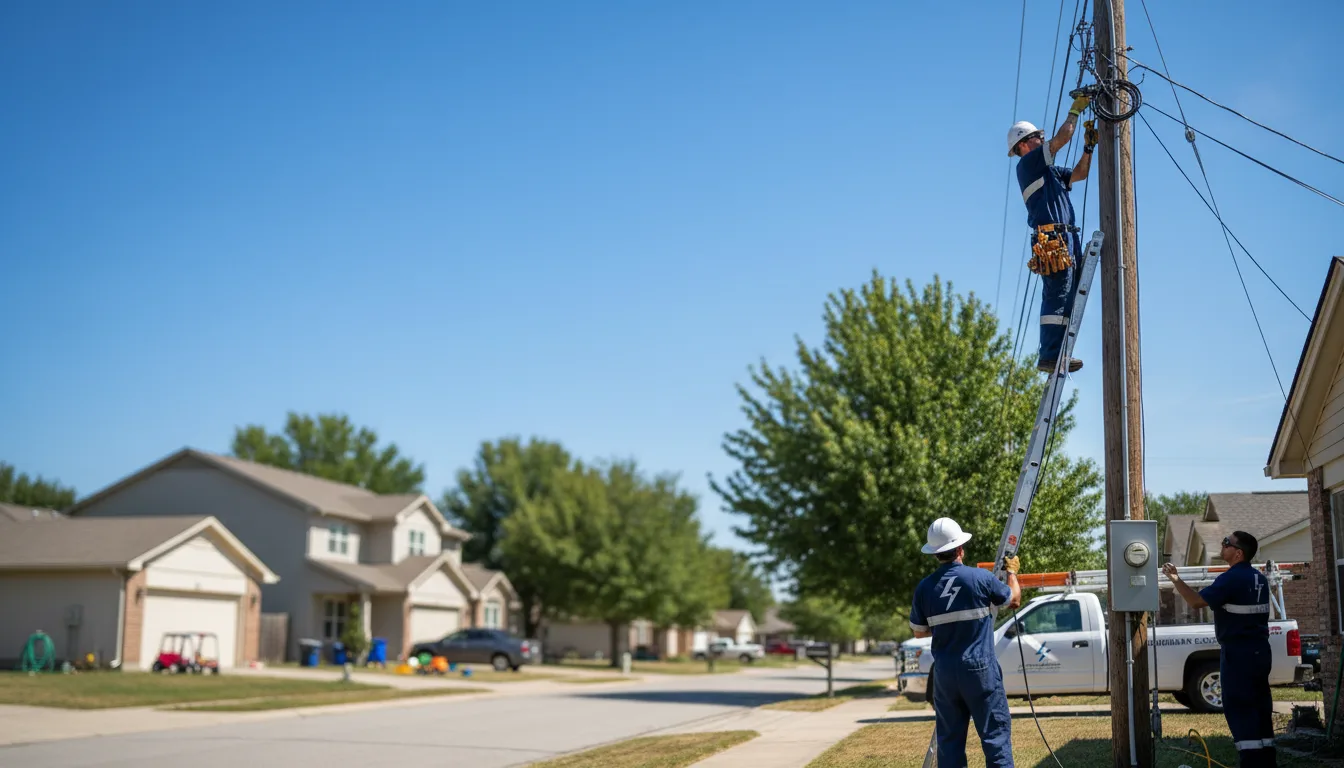 Residential electrician providing installation services in Deer Park, WI